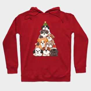 Christmas Dogs Tree Hoodie